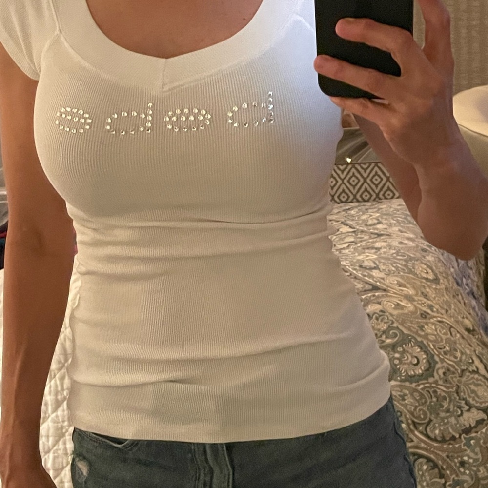 Bebe rhinestone t-shirt small.